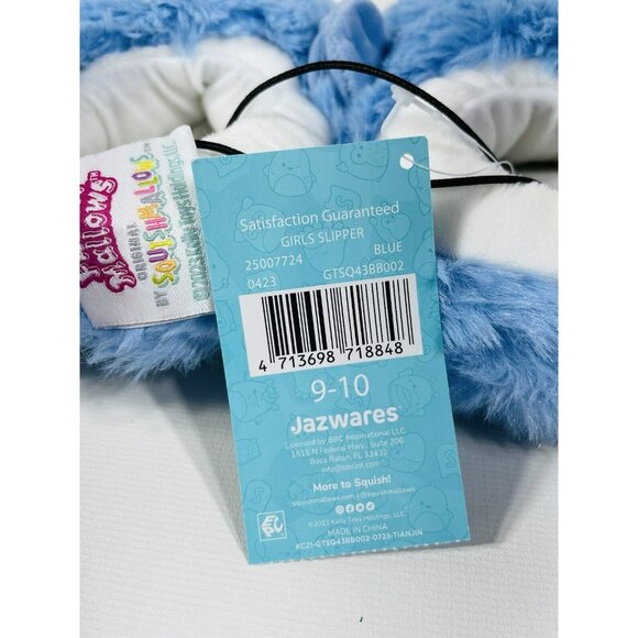 ✅️Squishmallows Fuzz A Mallows Harvey The Walrus Girls Slippers 9-10 Blue - Picture 3 of 5